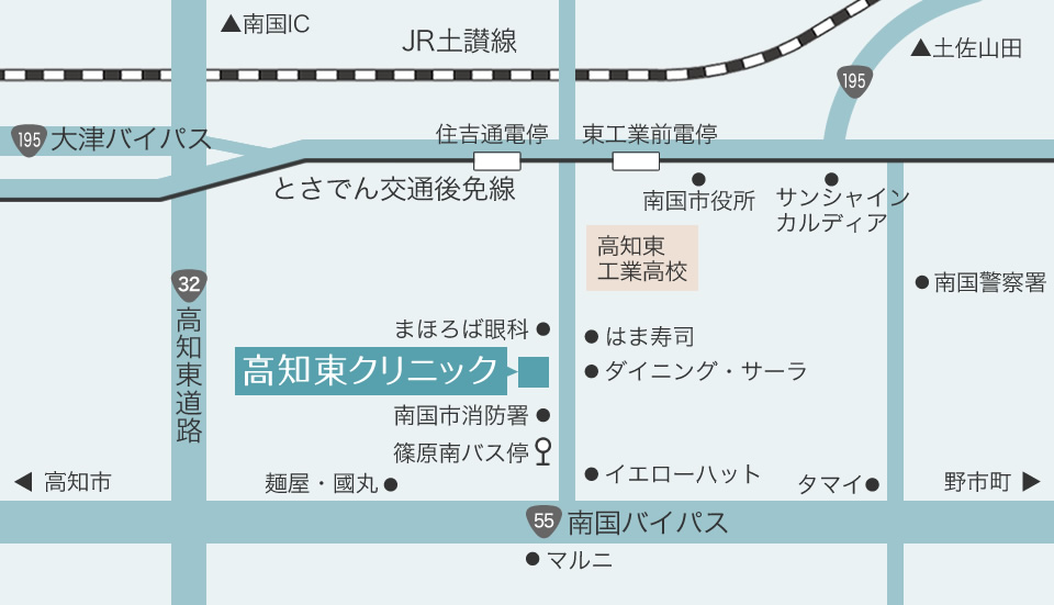 高知東クリニック　地図